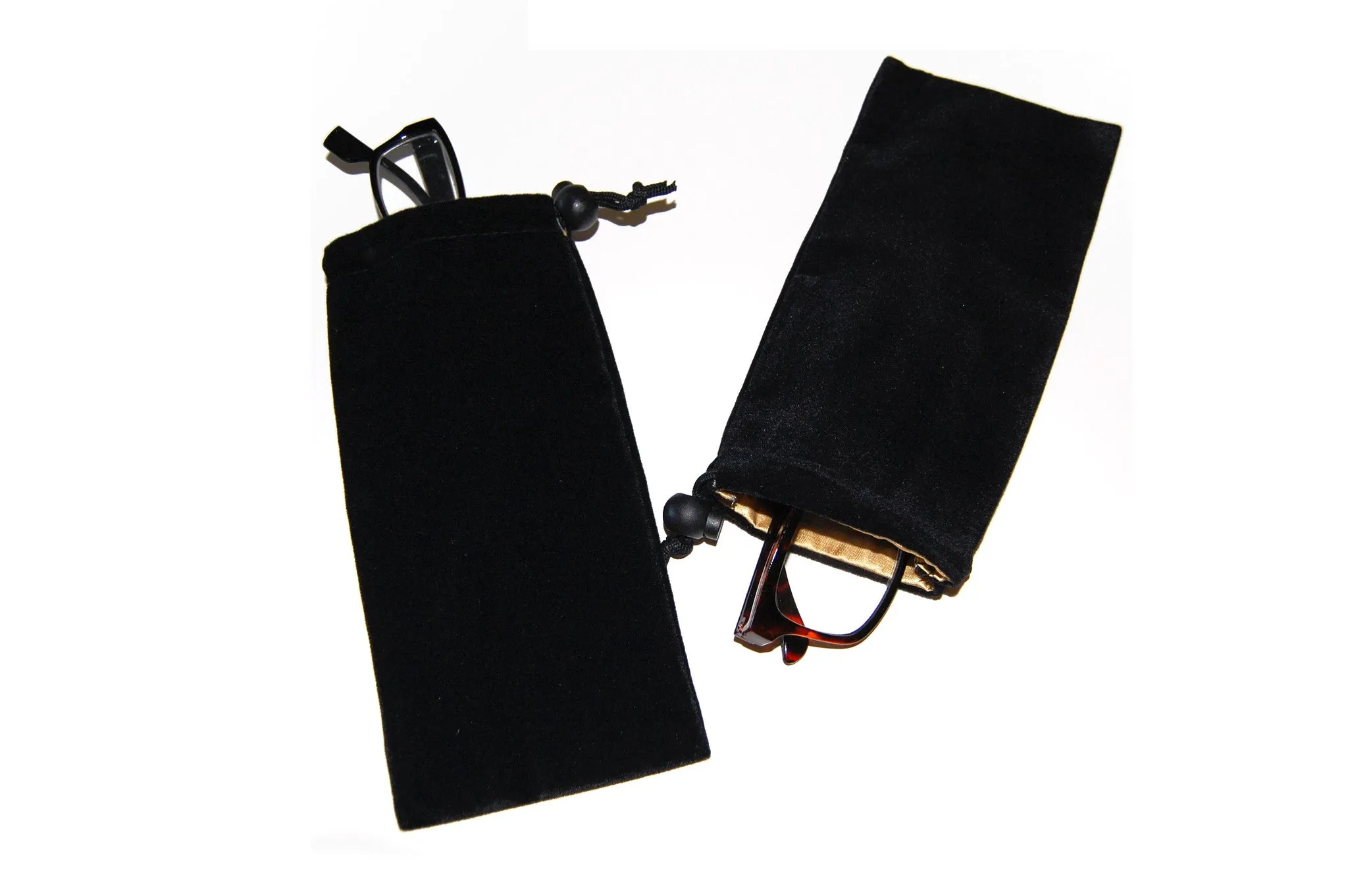 Premium Soft Sunglasses Case - 2 Pack - Thick Sofa Velvet with Silky Satin Lining