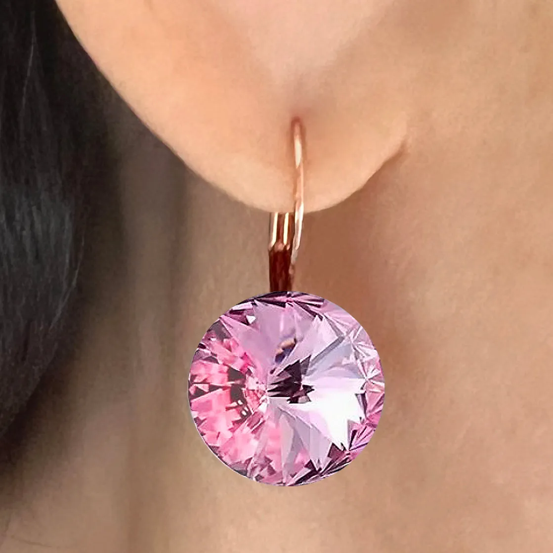 pretty in pink rondelle drops