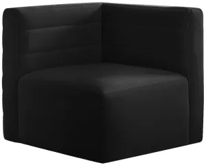 Quincy Black Velvet Modular Corner Chair