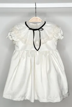 "Emmeline" Ivory Velvet Lace Dress