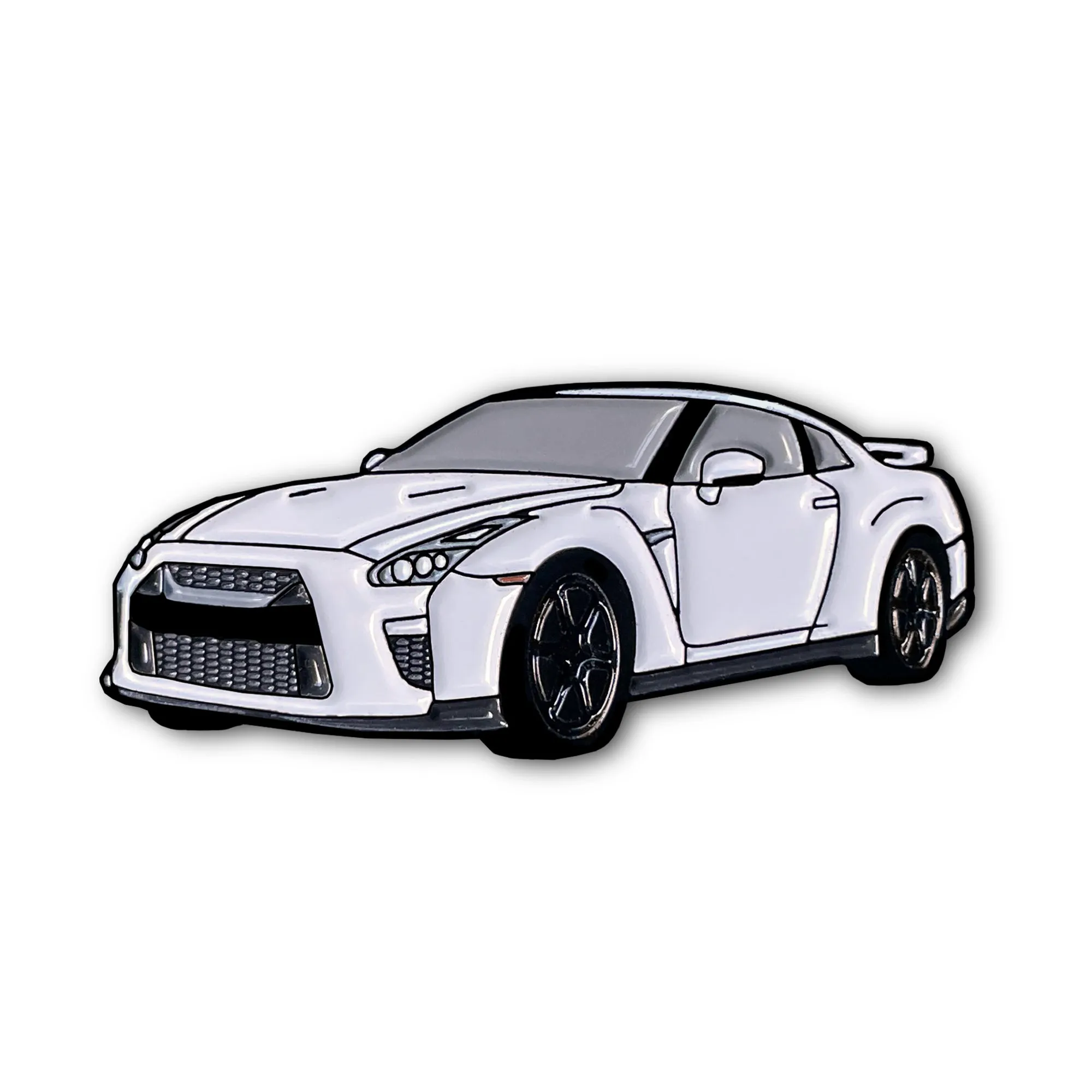 R35 (White) Car Lapel Enamel Pin