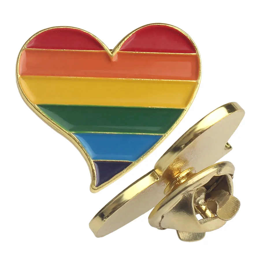 Rainbow Heart Pin