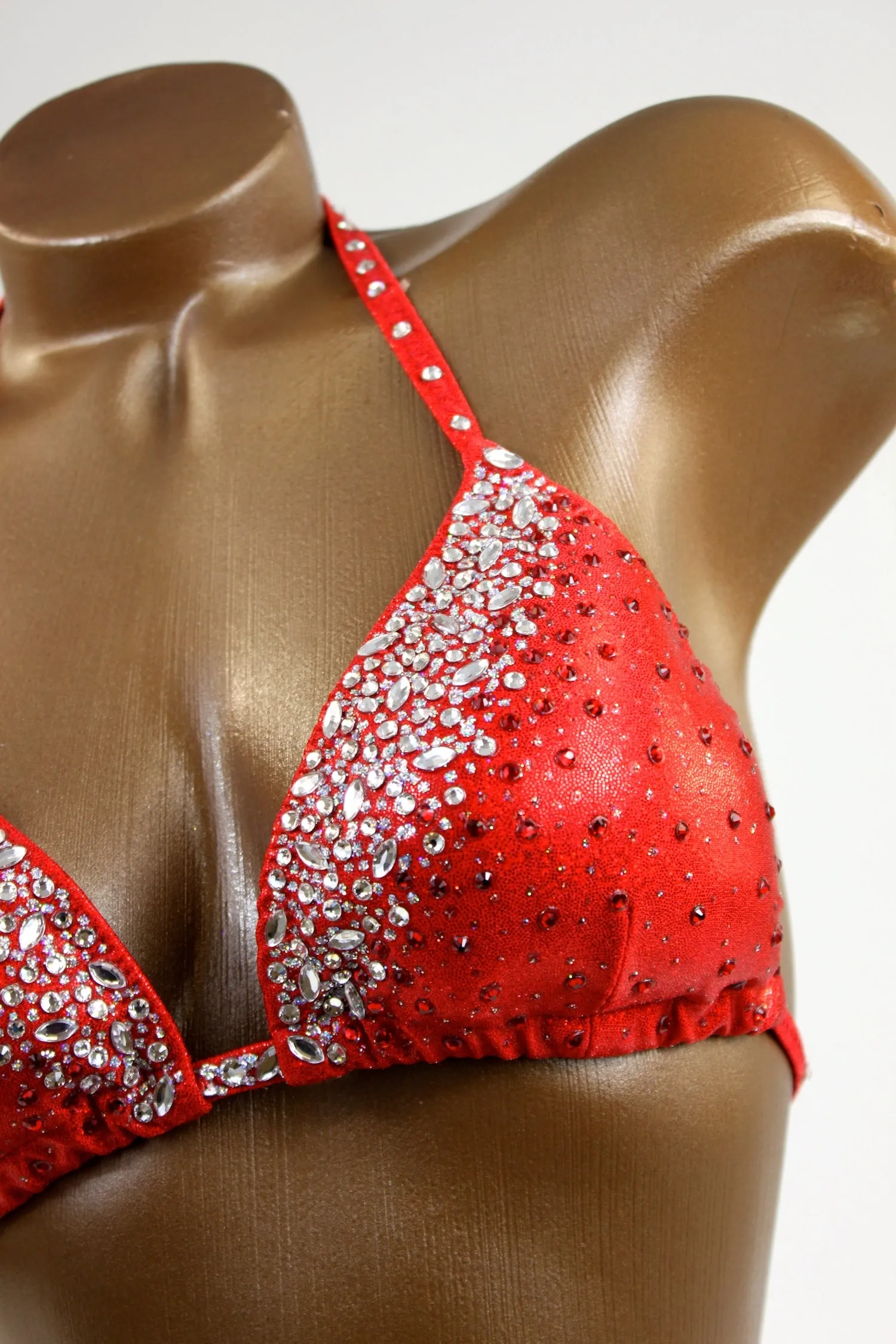 Red Holographic Figure Competition Suit