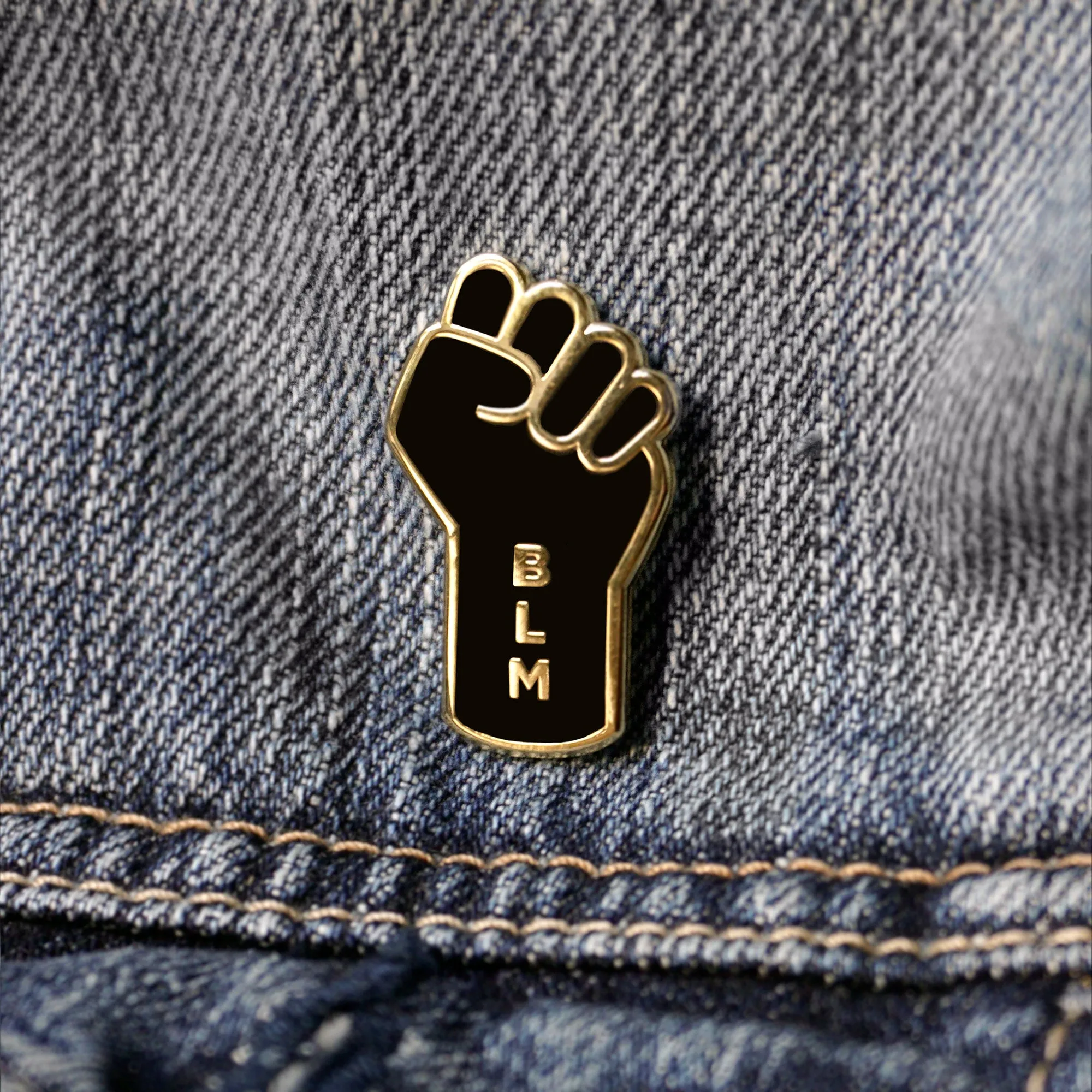 Resist Raised Fist BLM Lapel Enamel Pin