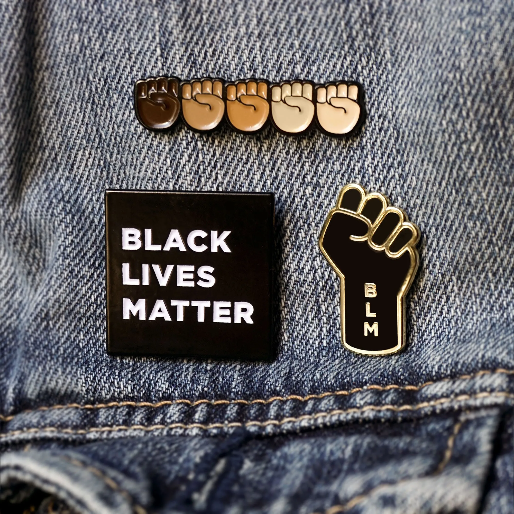 Resist Raised Fist BLM Lapel Enamel Pin