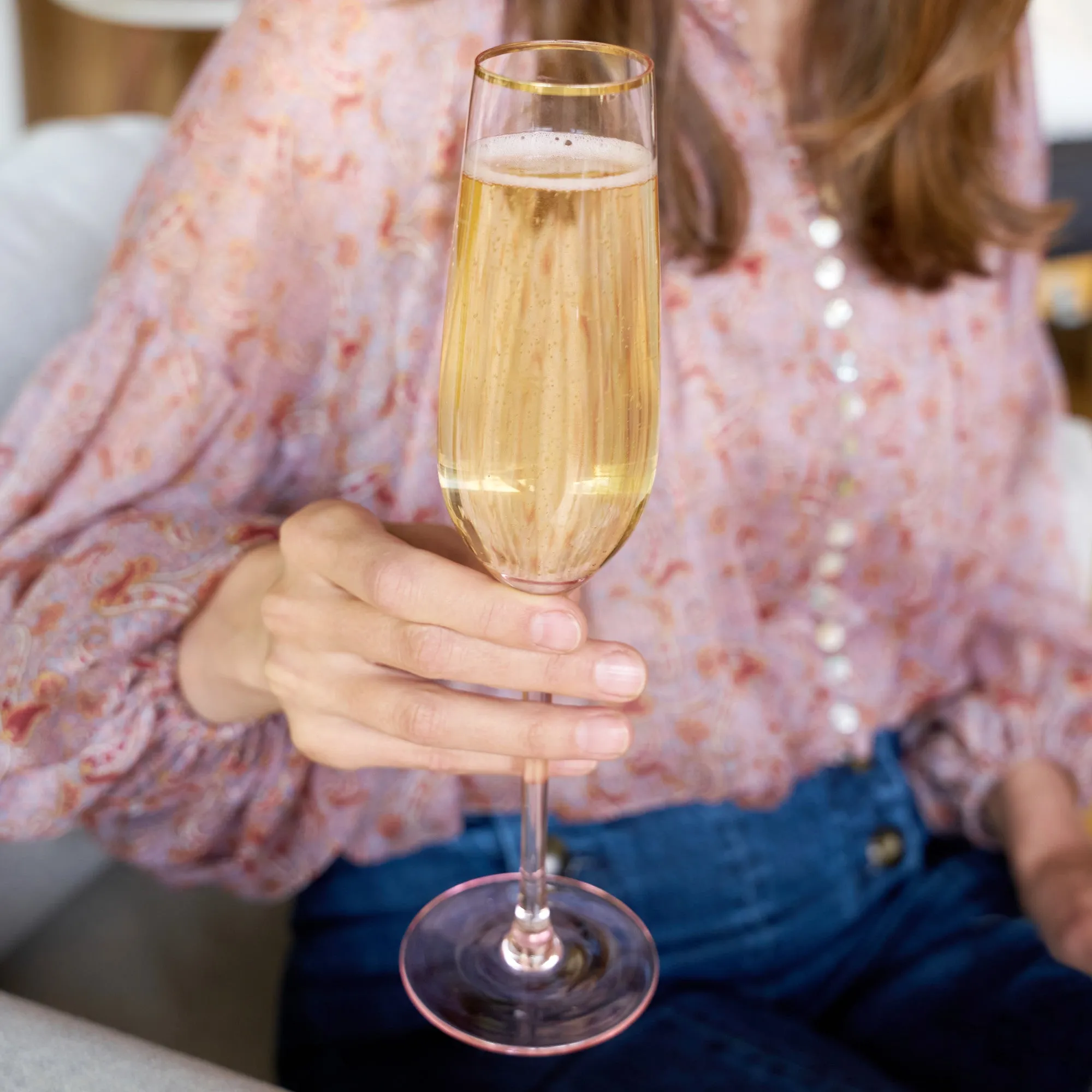 ROSE CRYSTAL CHAMPAGNE FLUTE