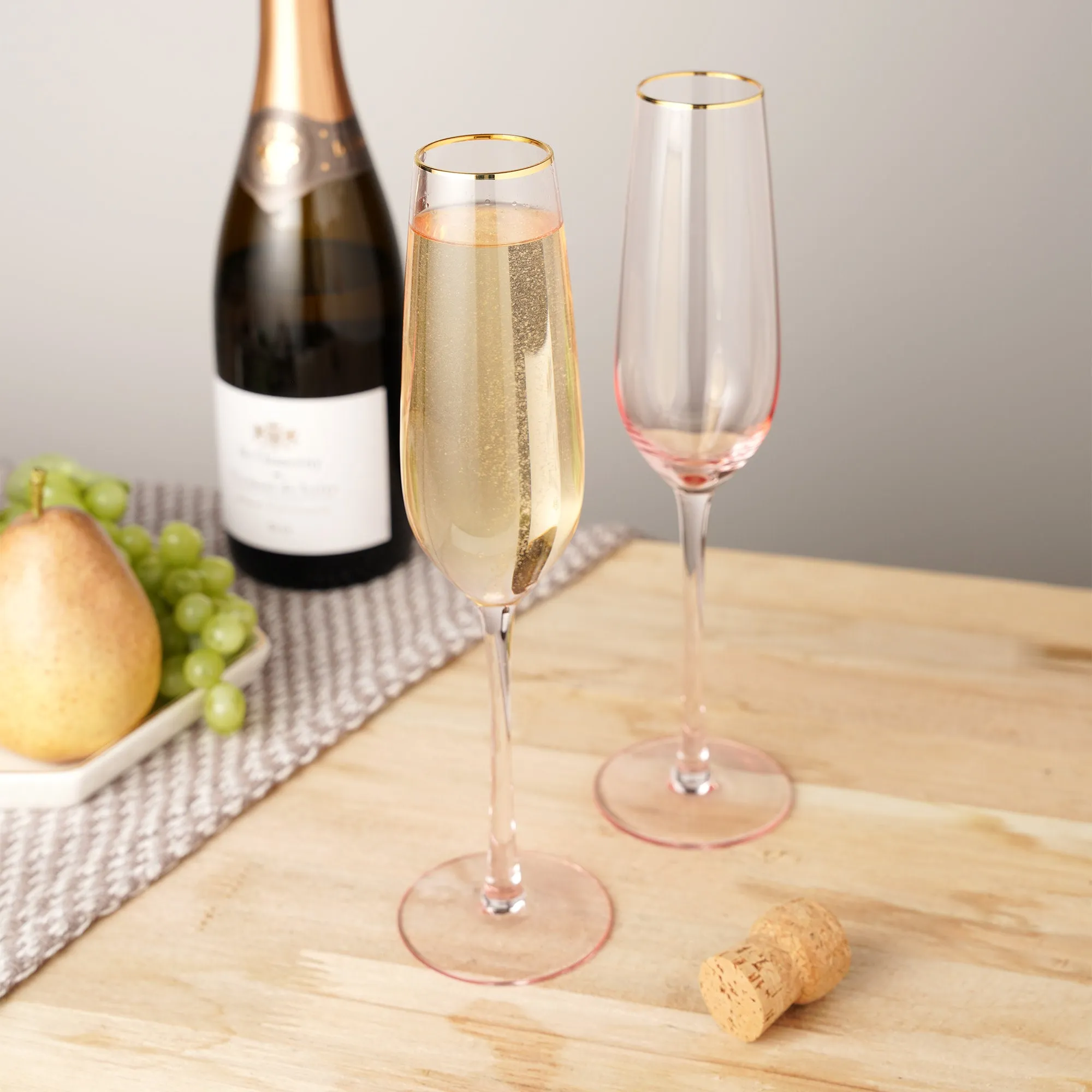 ROSE CRYSTAL CHAMPAGNE FLUTE
