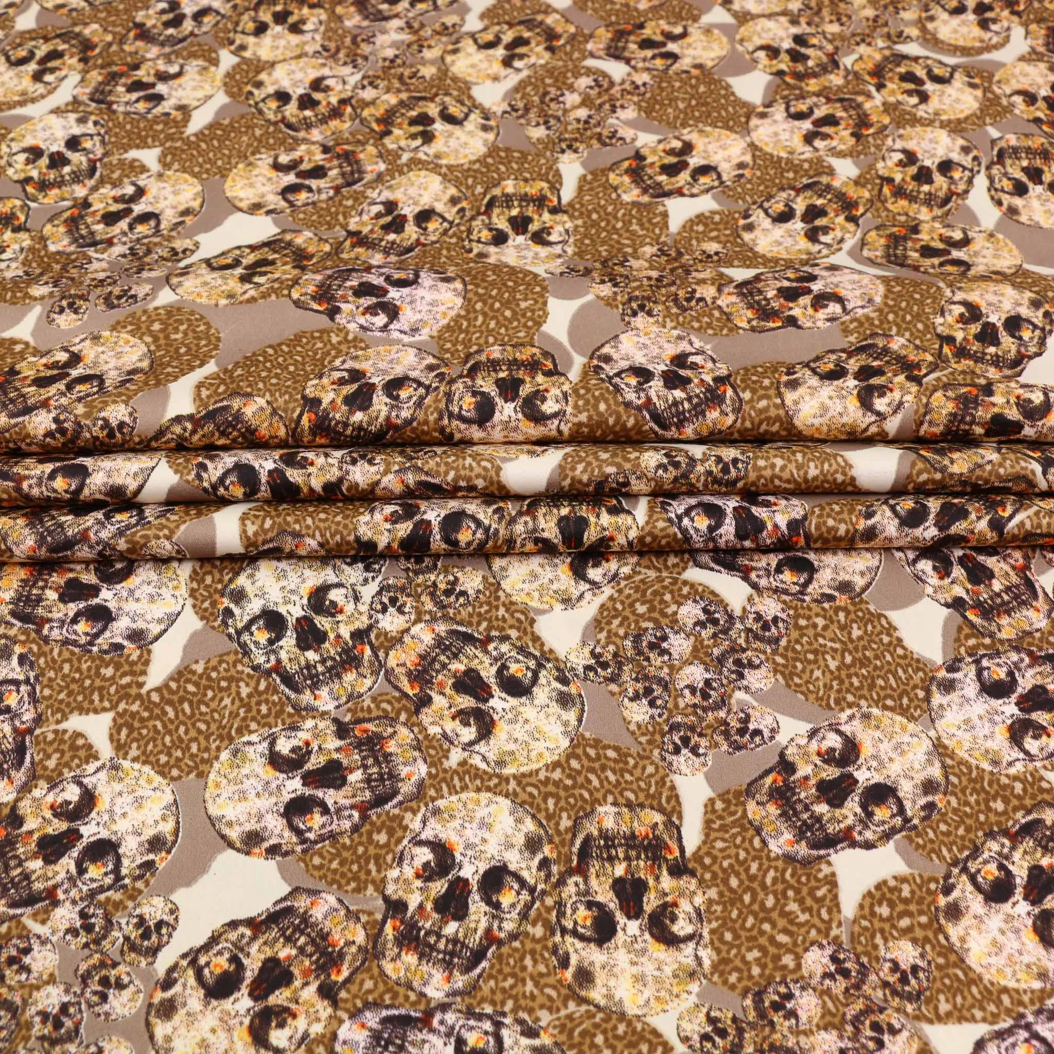 Royal Micro Satin Fabric - Beige