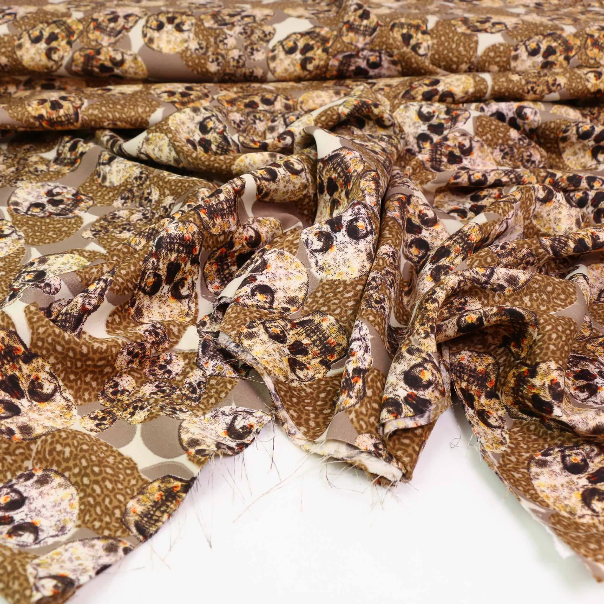 Royal Micro Satin Fabric - Beige