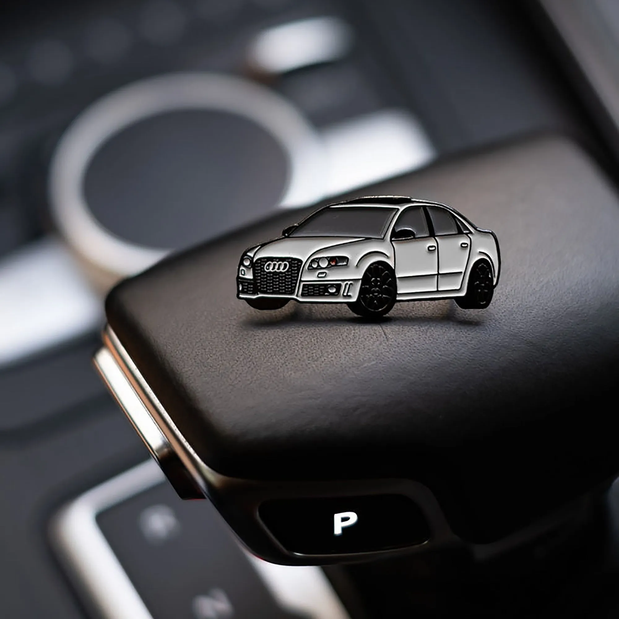 RS4 (White) Car Lapel Enamel Pin