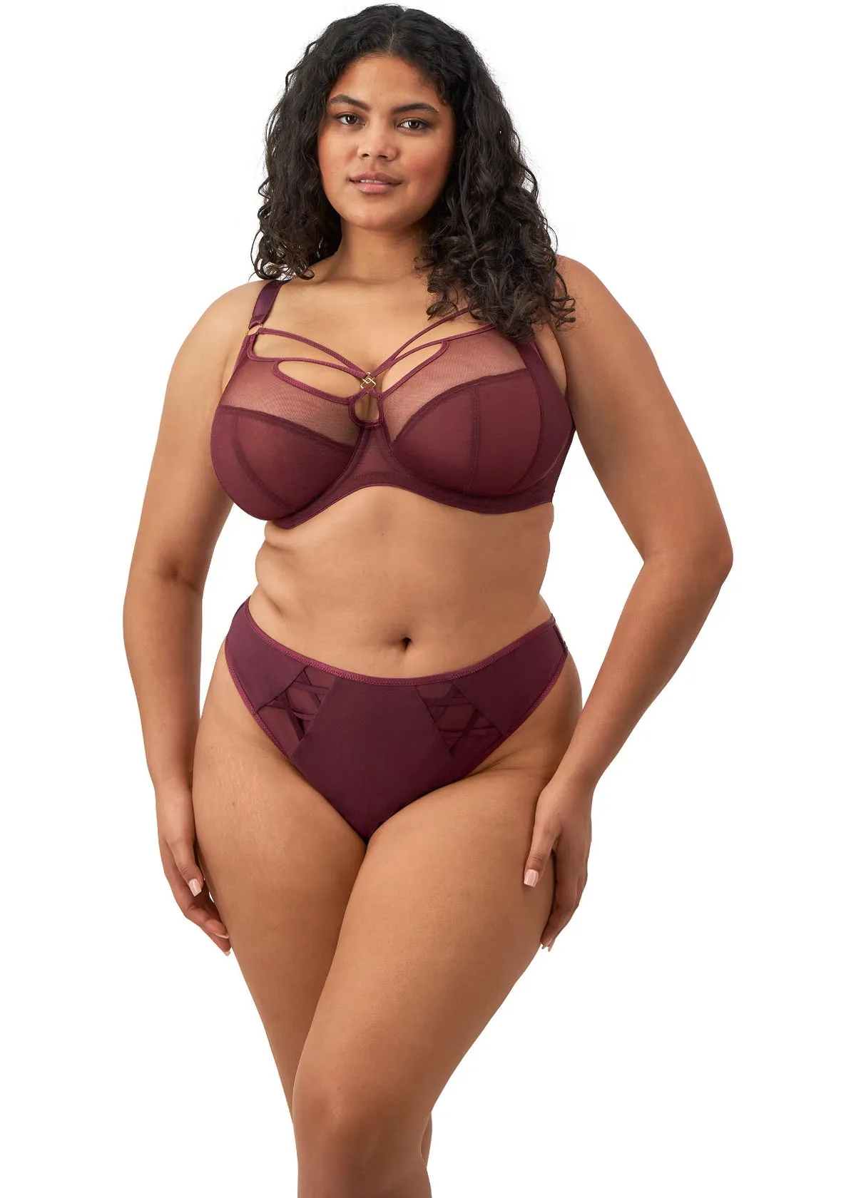 Sachi UW Plunge Bra In Cabernet - Elomi