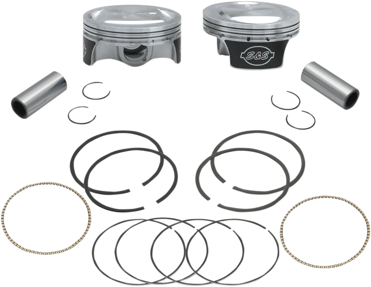 S&S Cycle 106-0433 Forged Piston Kit - Standard Bore 3-7/8in.,  .005in.