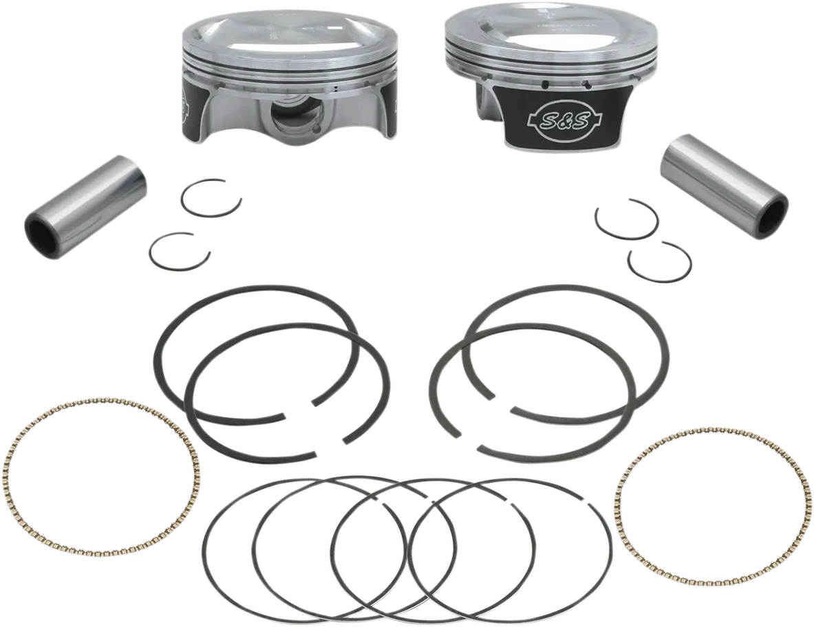 S&S Cycle 106-0434 Forged Piston Kit - Standard Bore 3-7/8in.,  .010in.