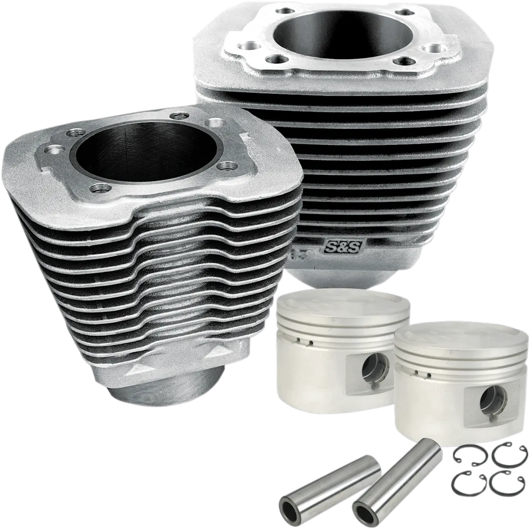 S&S Cycle 910-0182 3 1/2in. Bore Cylinder and Piston Kit - Wrinkle Black