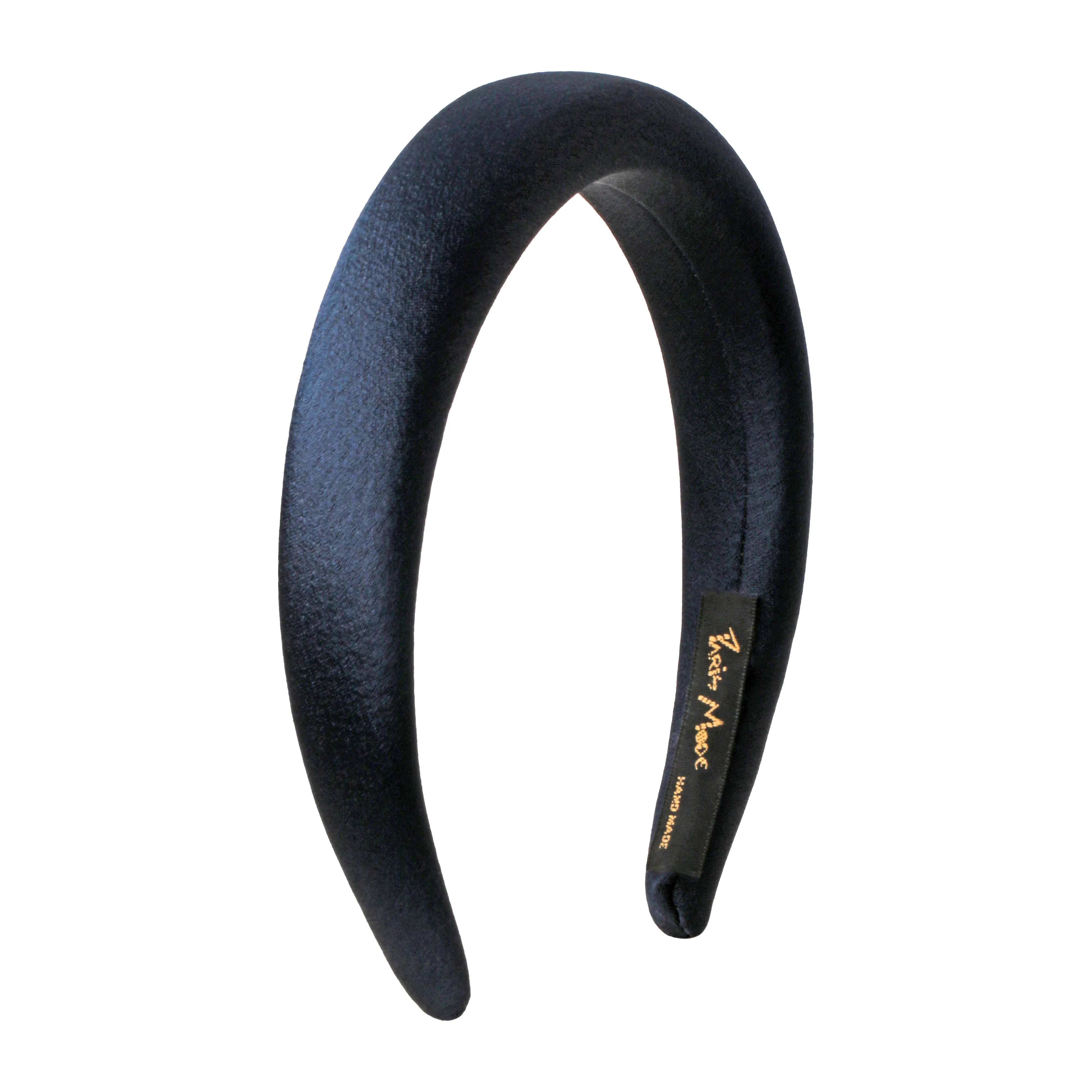 Satin 3 cm Padded Navy Headband
