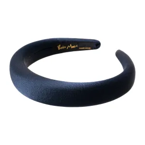 Satin 3 cm Padded Navy Headband