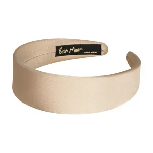 Satin 4 cm Flat Gold Headband