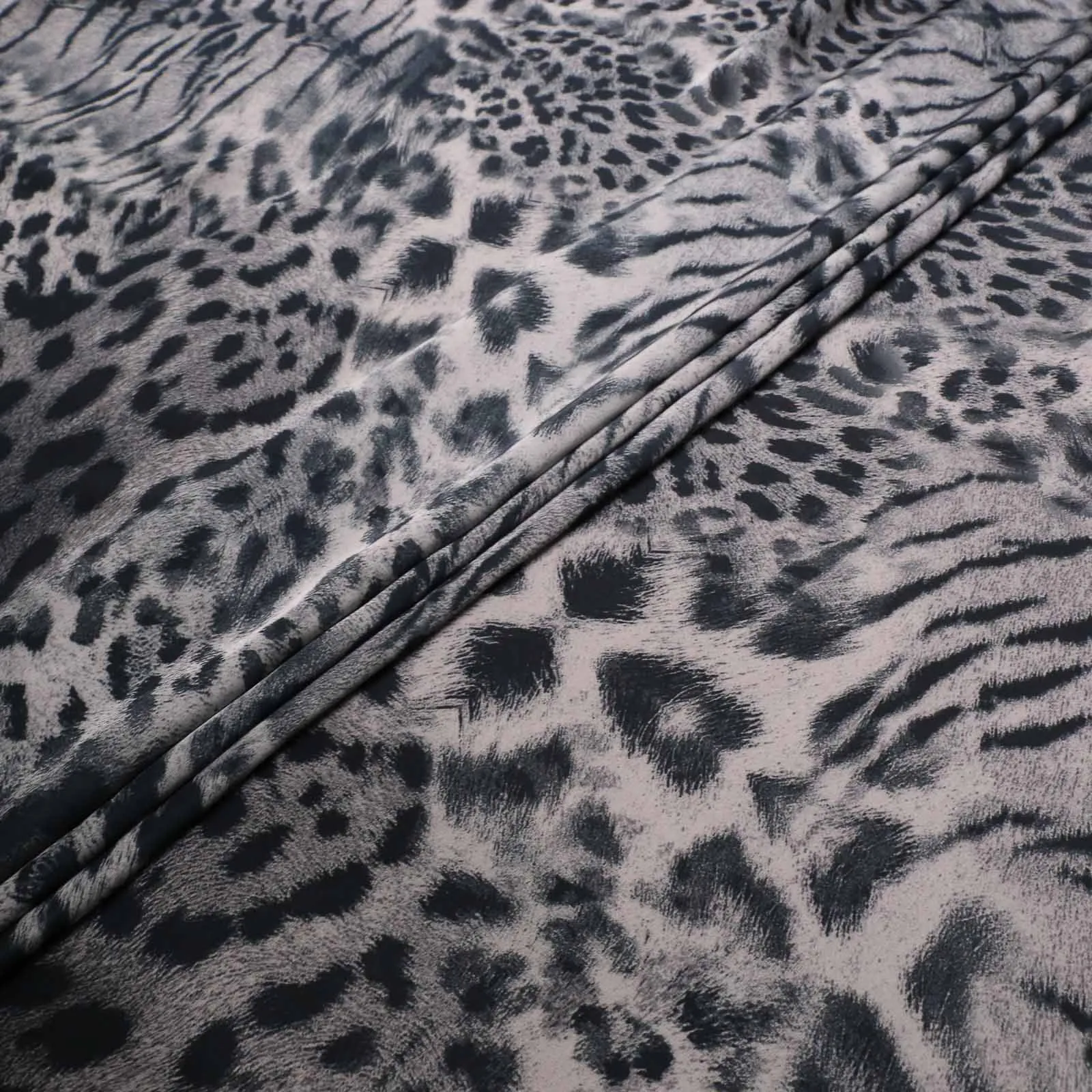 Satin Fabric - Grey