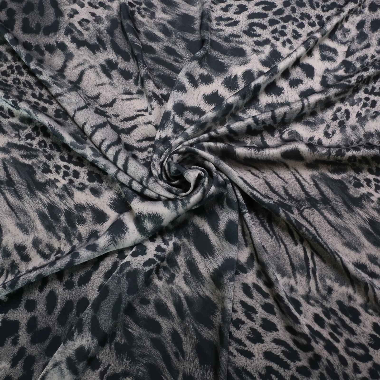 Satin Fabric - Grey