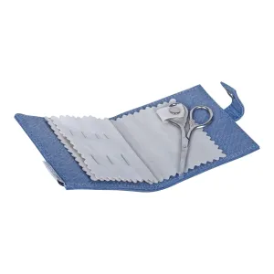Scissor & Needle Case | Hobby Gift | Embroidered Denim Daisies