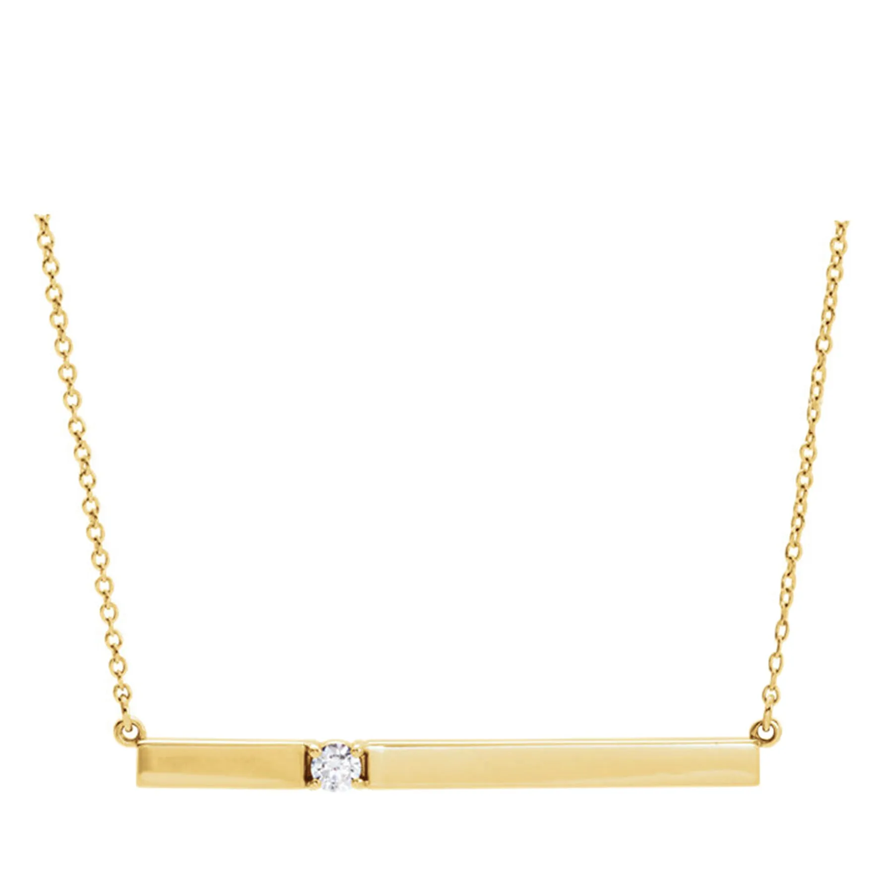 Seven Mile Single Diamond Bar Necklace