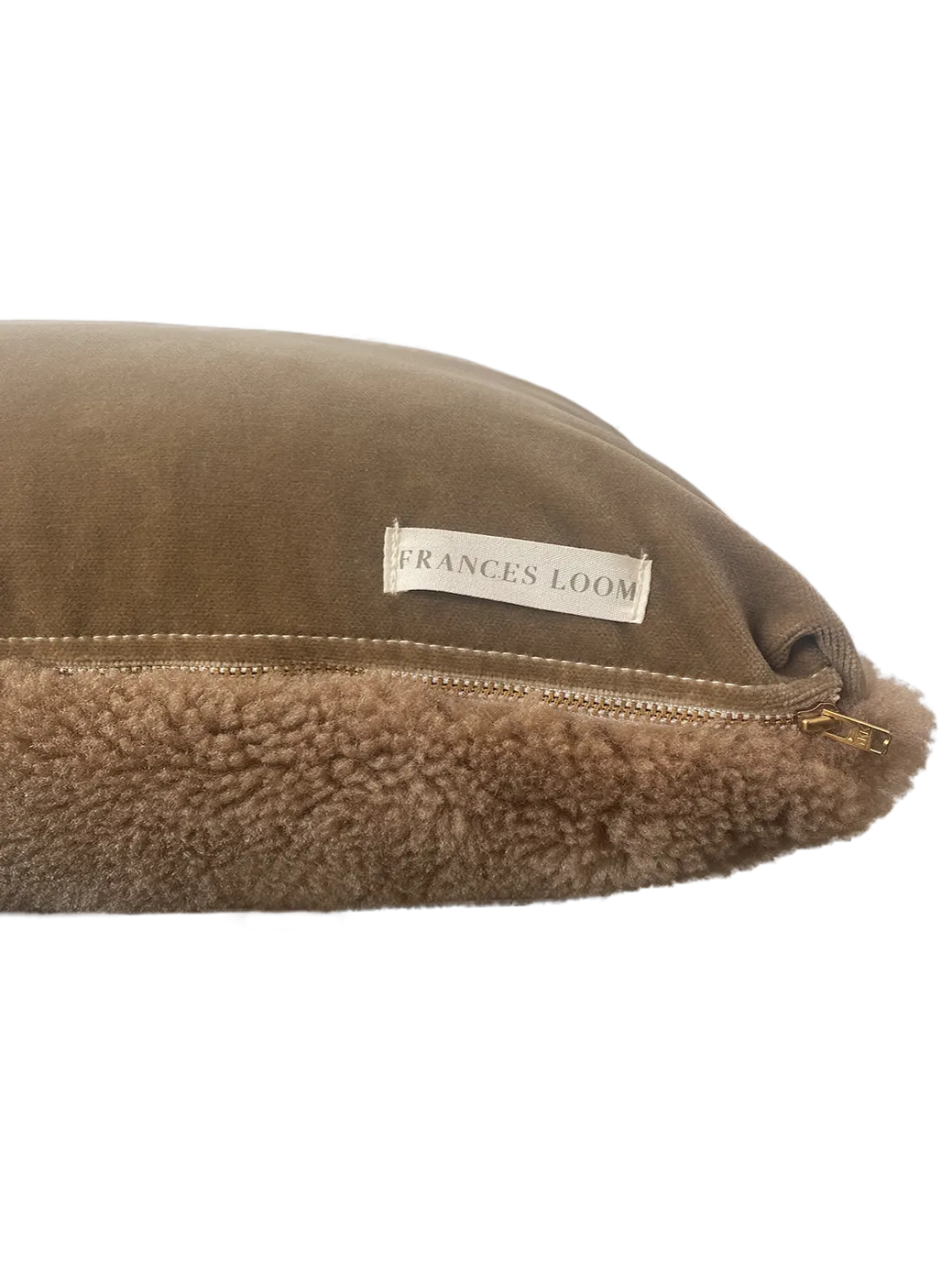 Shearling lumbar in camel