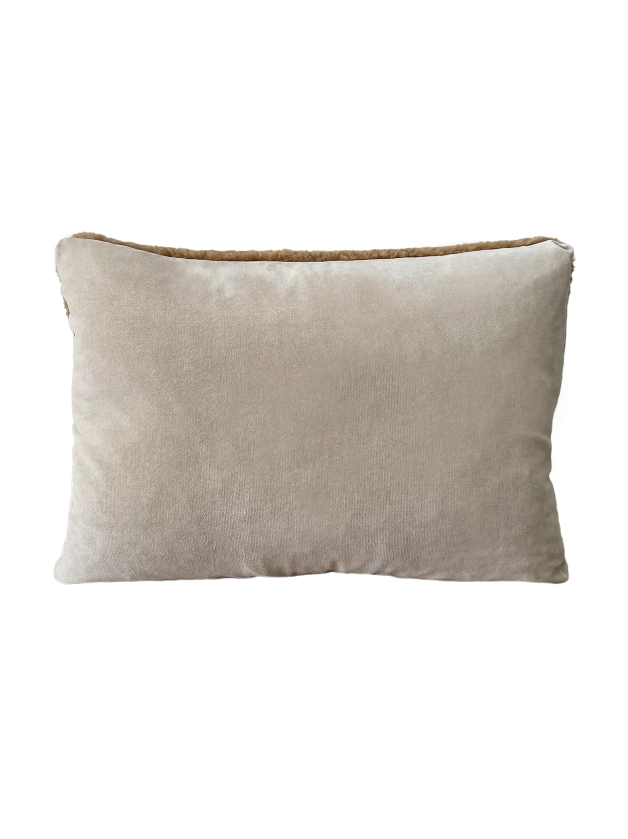 Shearling lumbar in camel