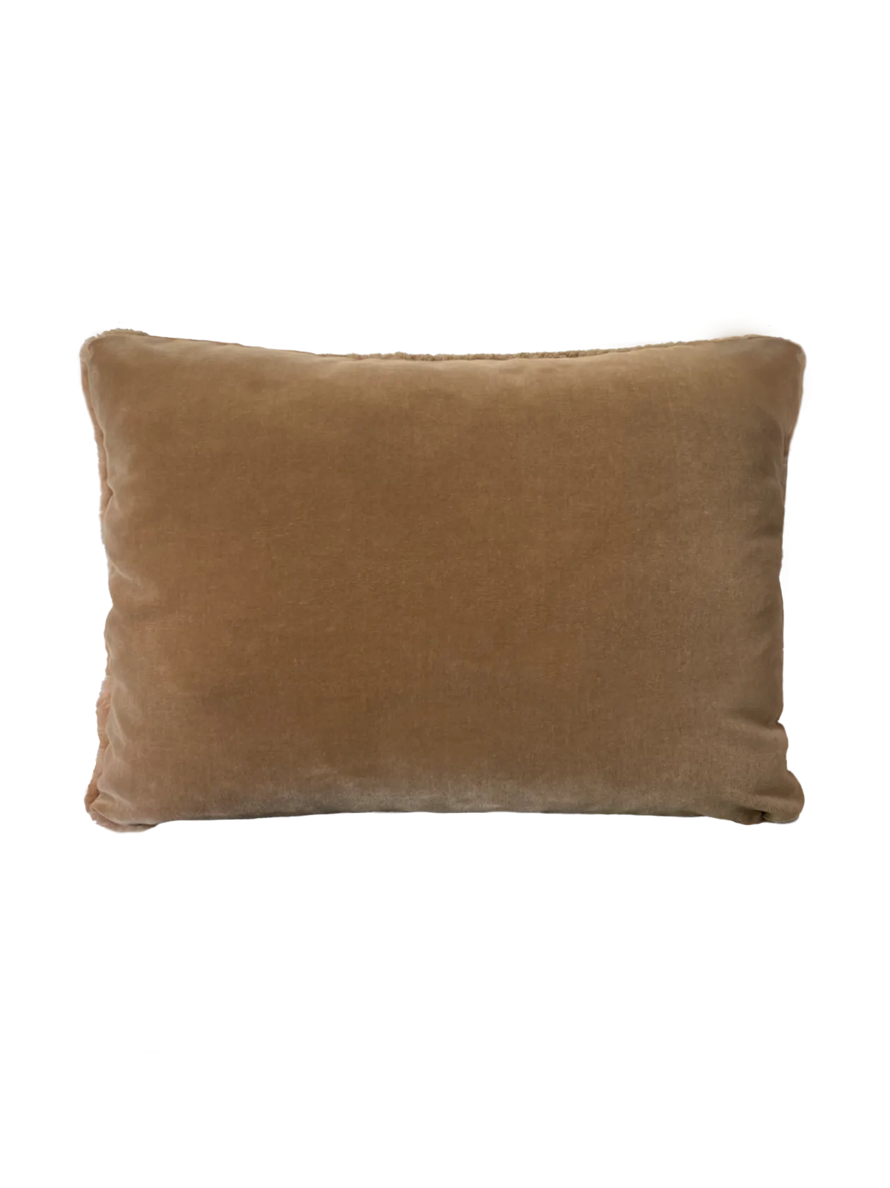 Shearling lumbar in camel