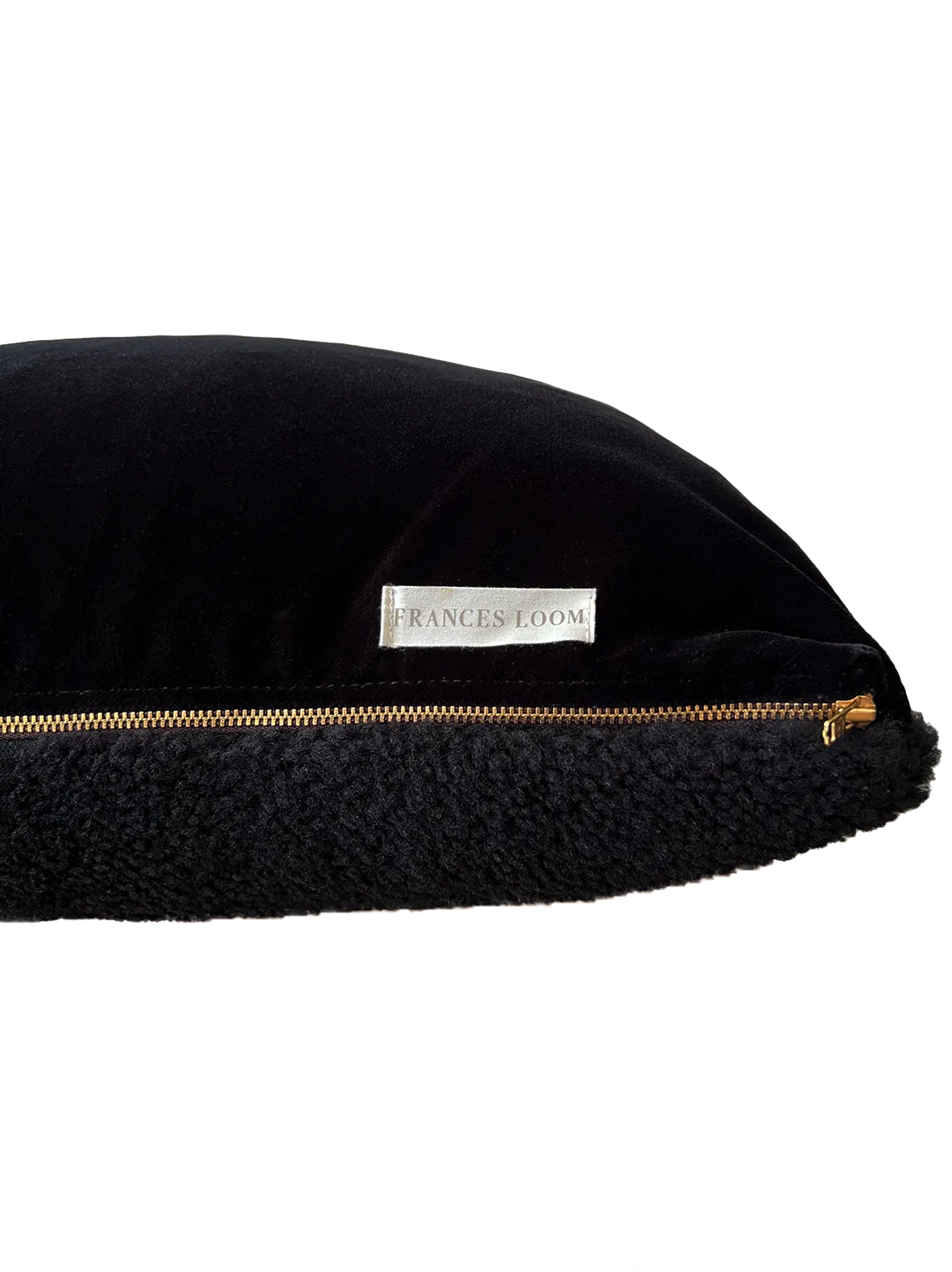 Shearling square(ish) pillow in black