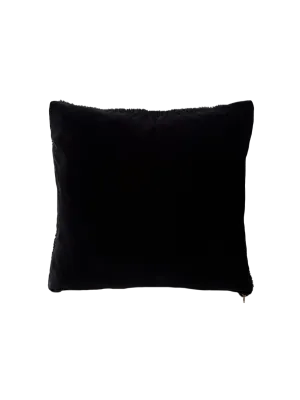Shearling square(ish) pillow in black
