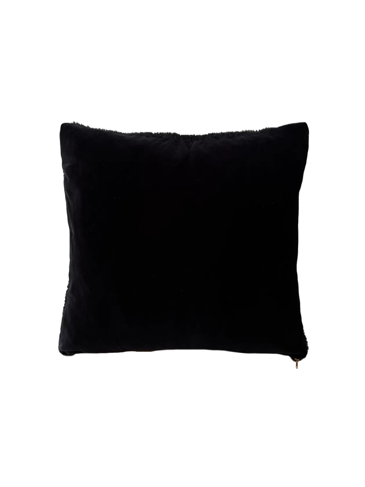 Shearling square(ish) pillow in black