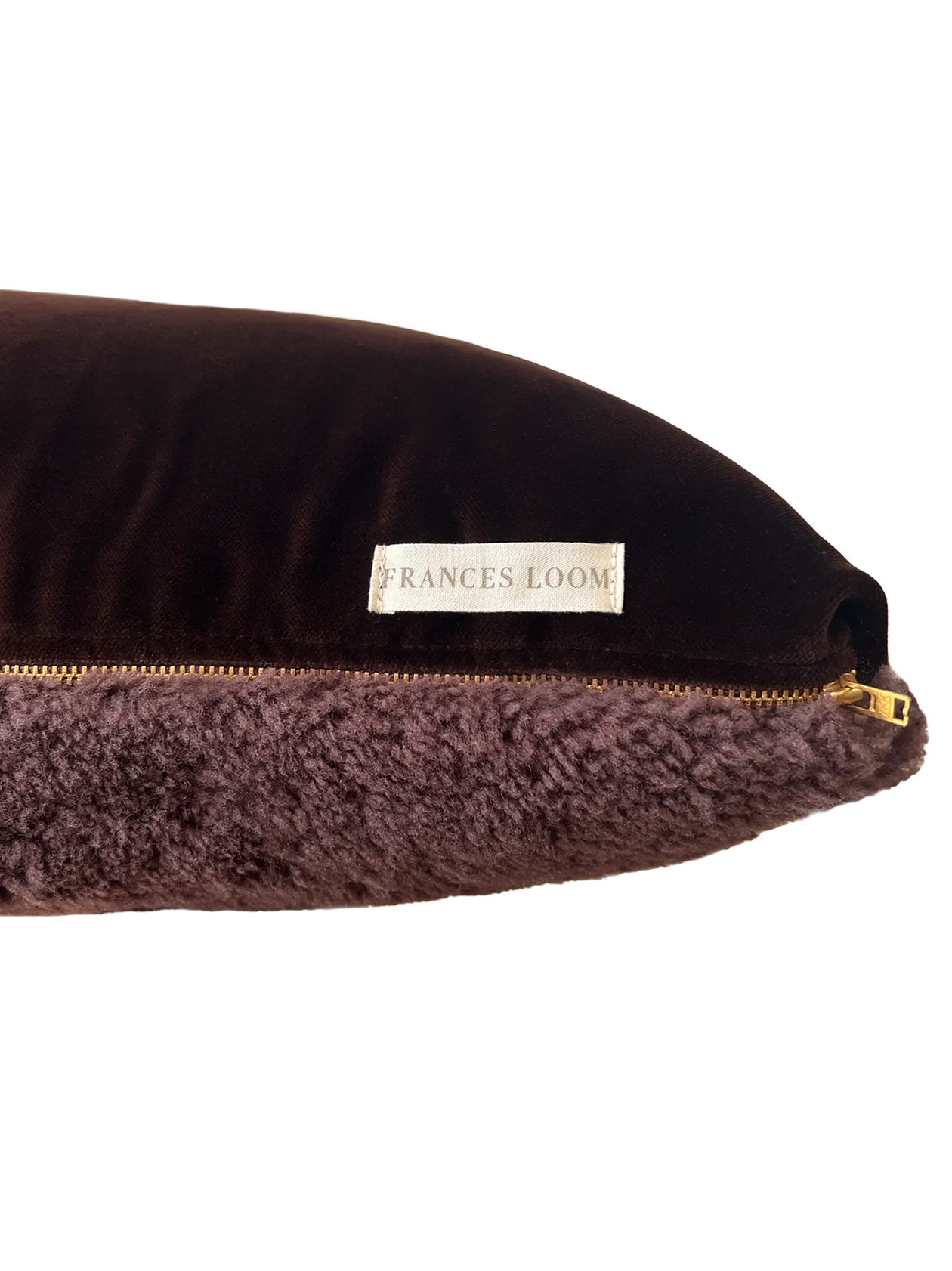Shearling square(ish) pillow in chocolate