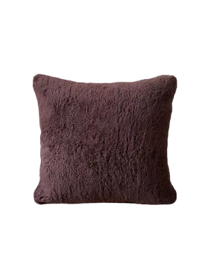 Shearling square(ish) pillow in chocolate