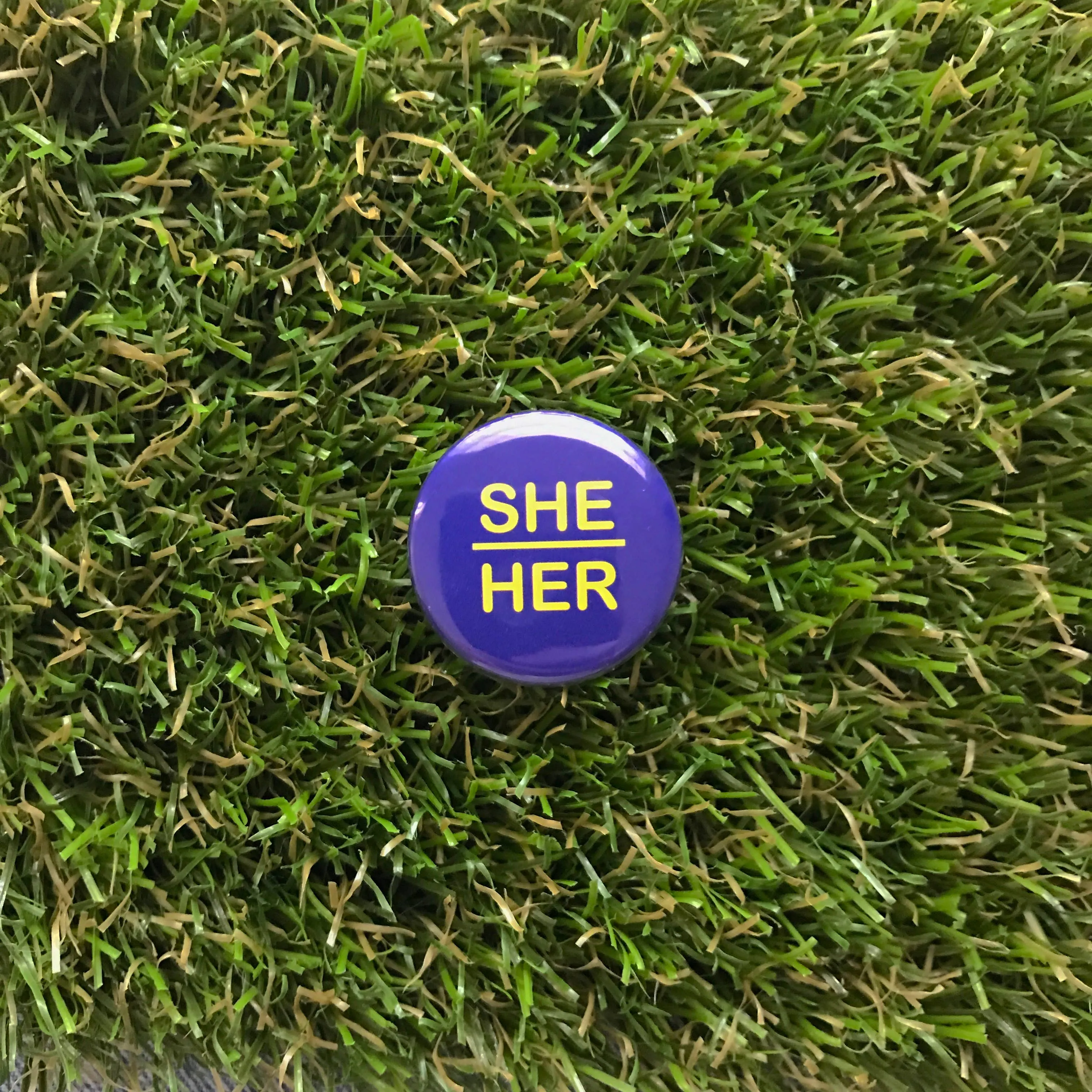 She/Her Pin-back Button