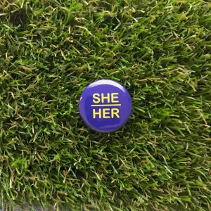 She/Her Pin-back Button