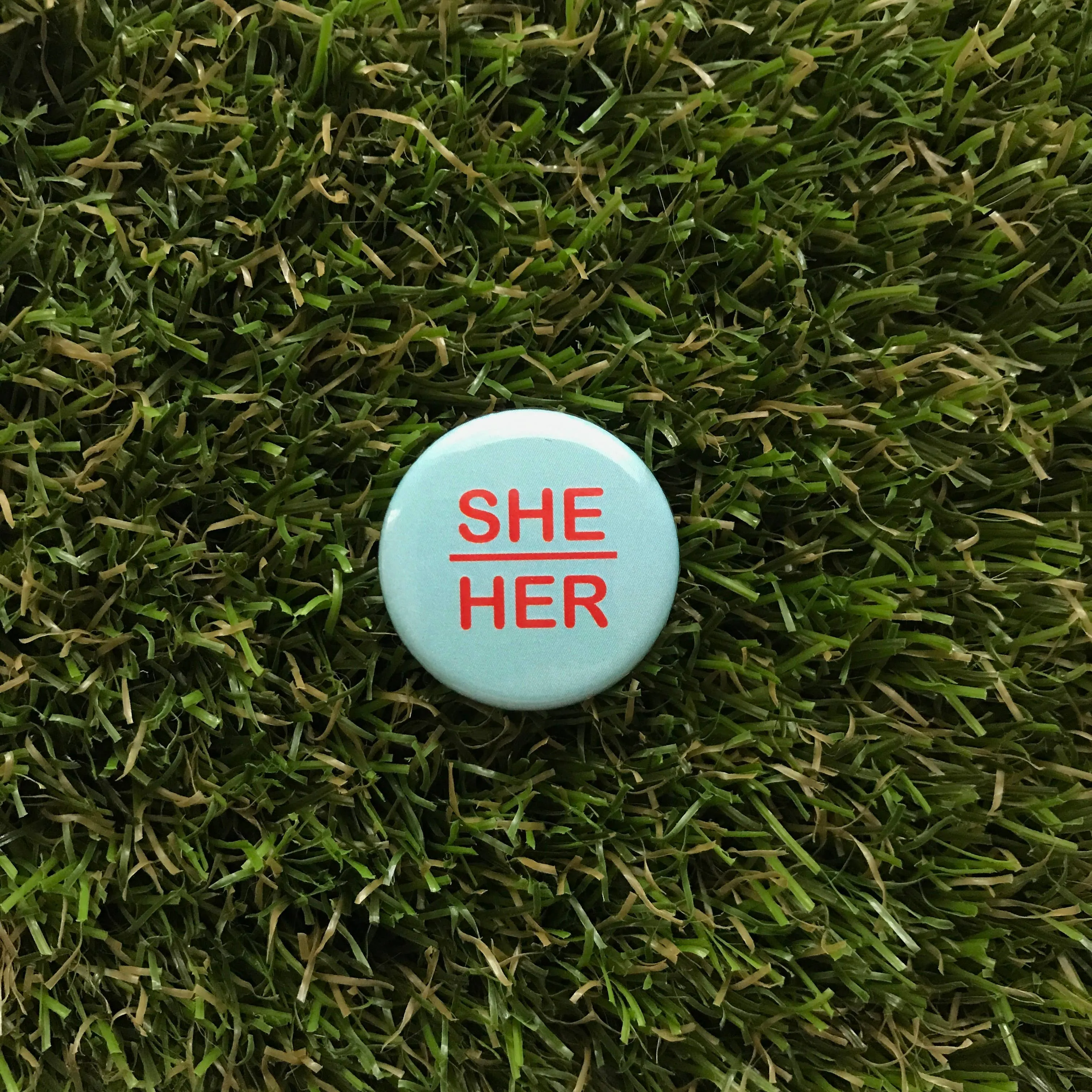 She/Her Pin-back Button