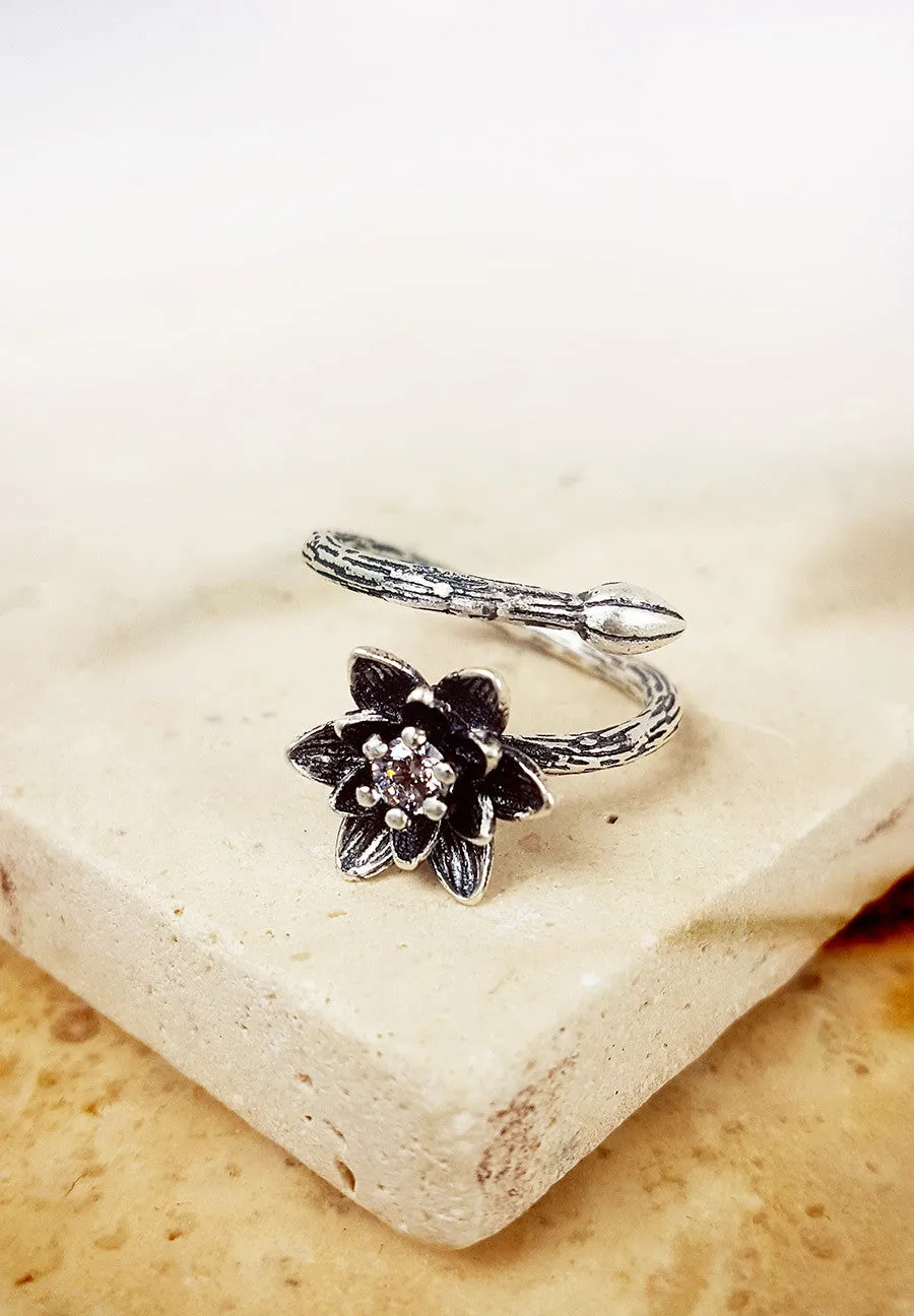 Shimmering Lotus Bloom Ring
