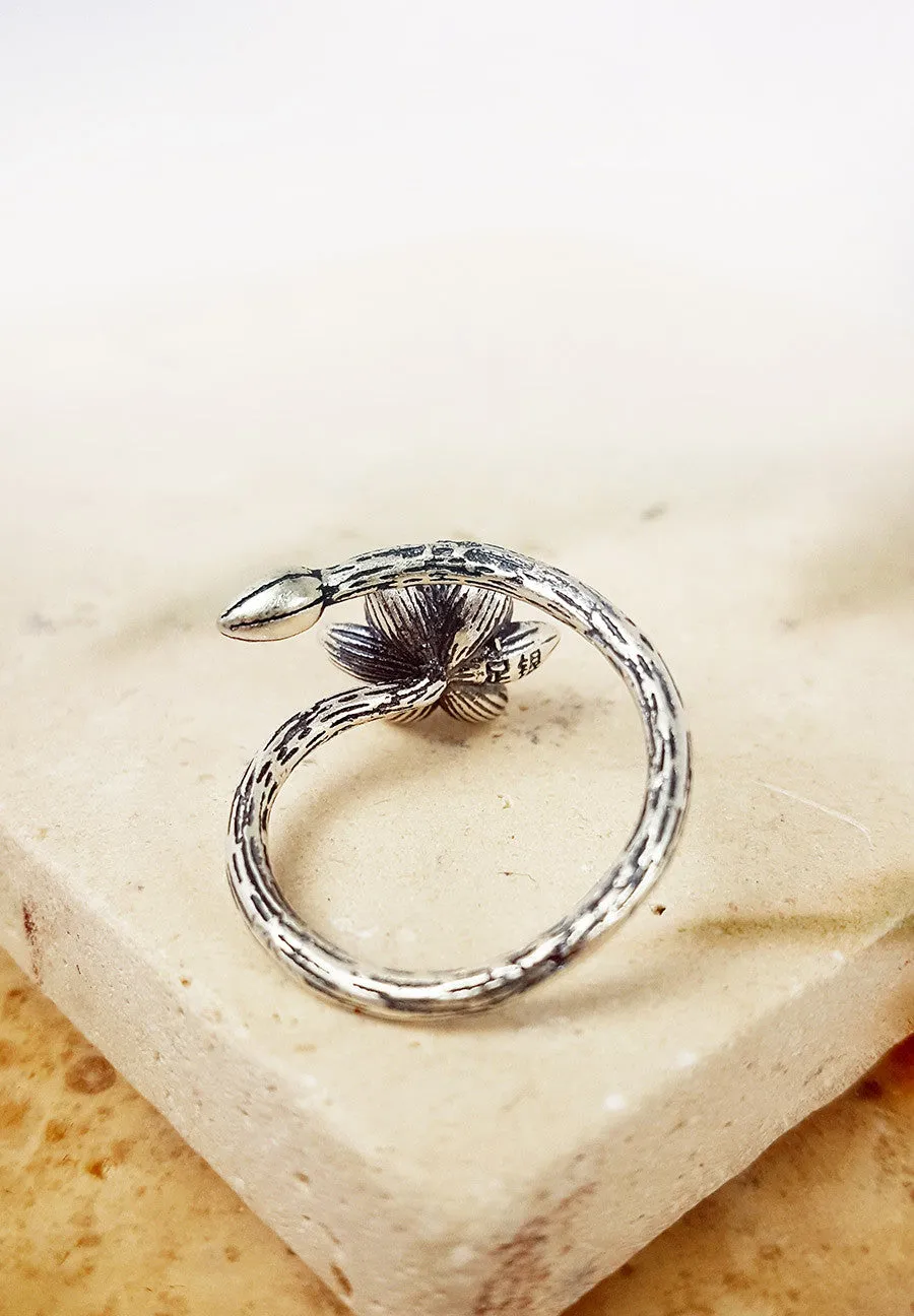 Shimmering Lotus Bloom Ring
