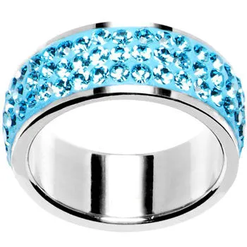 Size 6 - Aqua Crystal Ferido Ring