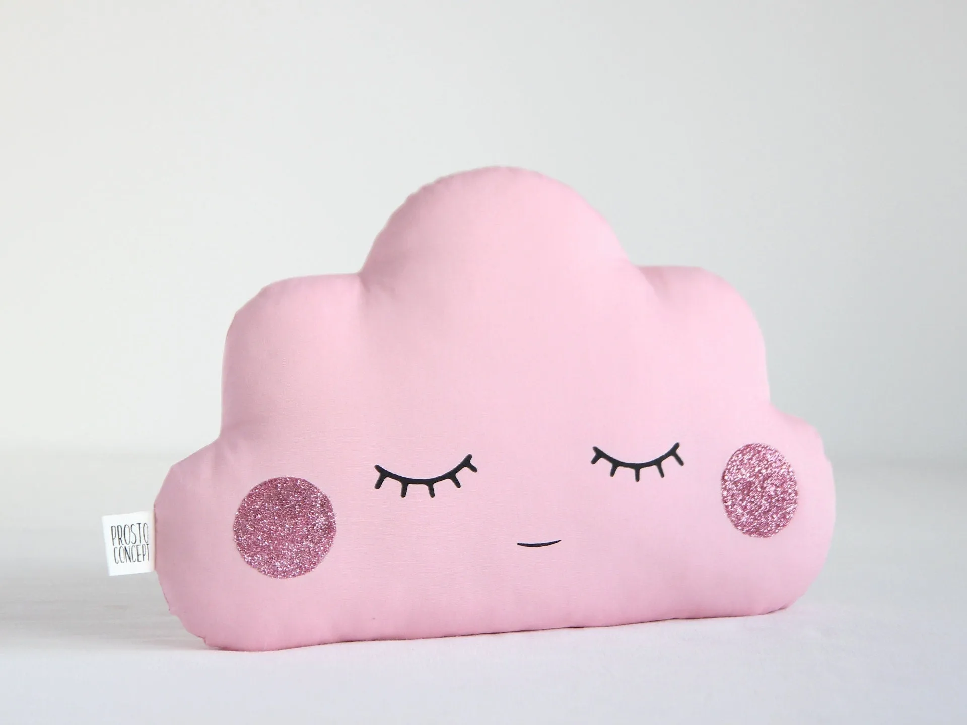 Small Cloud Pillow (5 colors) with Glitter Cheeks