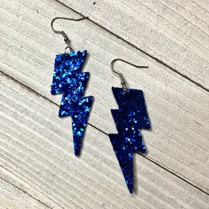 Sparkle Glitter Lightning Bolt Earrings 230-7 | Erika Williner Designs