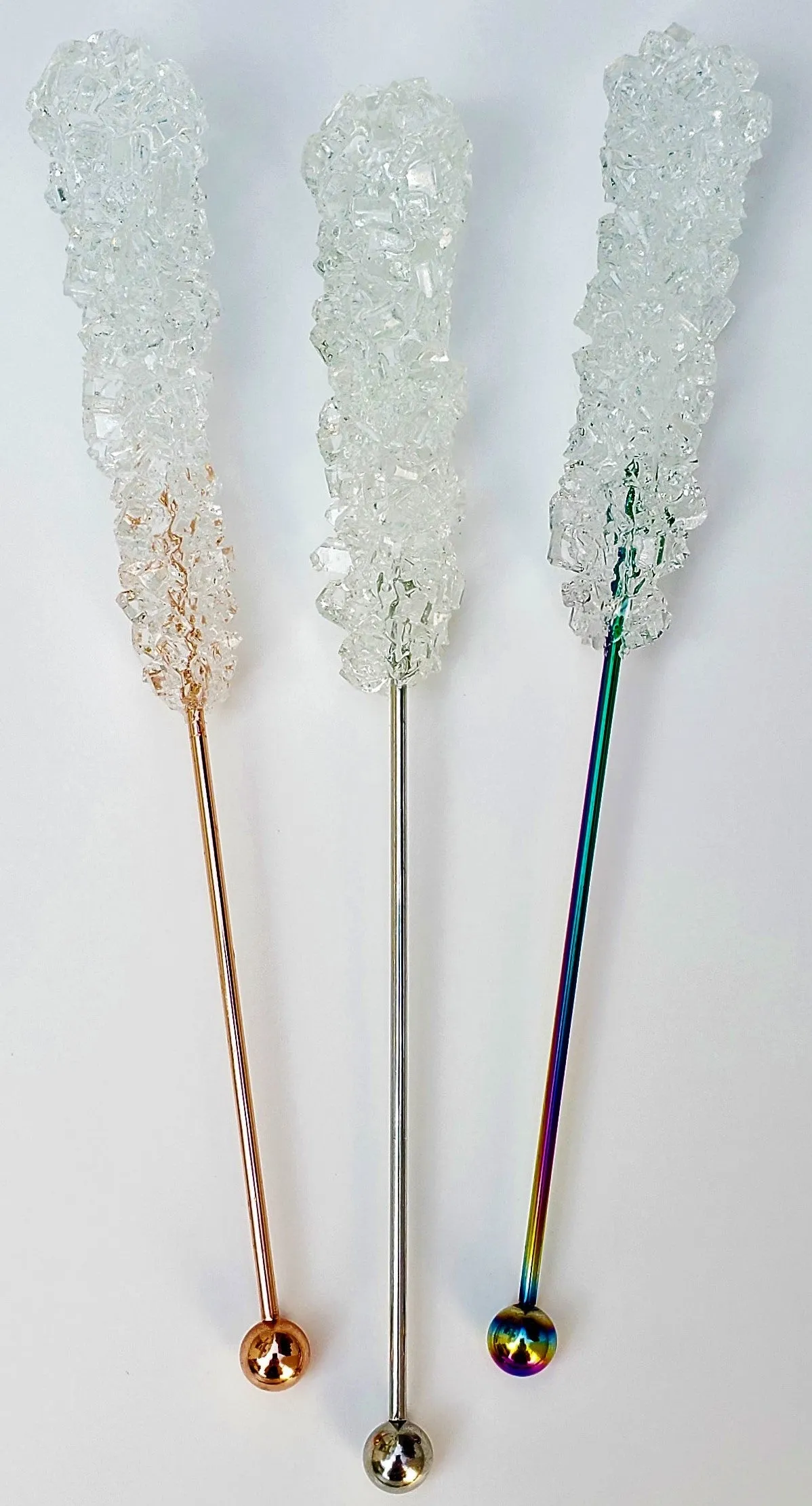 SPARKLING CRANBERRY ROCK CANDY SWIZZLE STICK NECKLACE