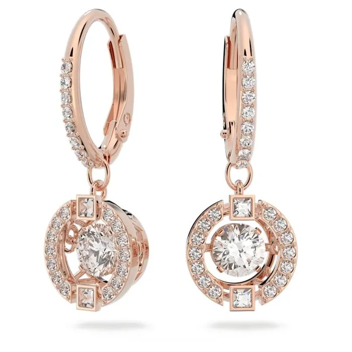 Sparkling Dance Round Pierced Earrings