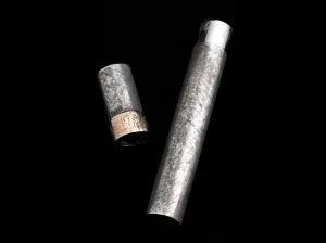 Sterling & 14k Florentine Cigar Tube