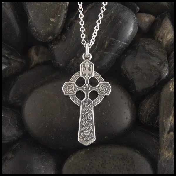 Sterling Silver Small Trinity Celtic Cross Pendant