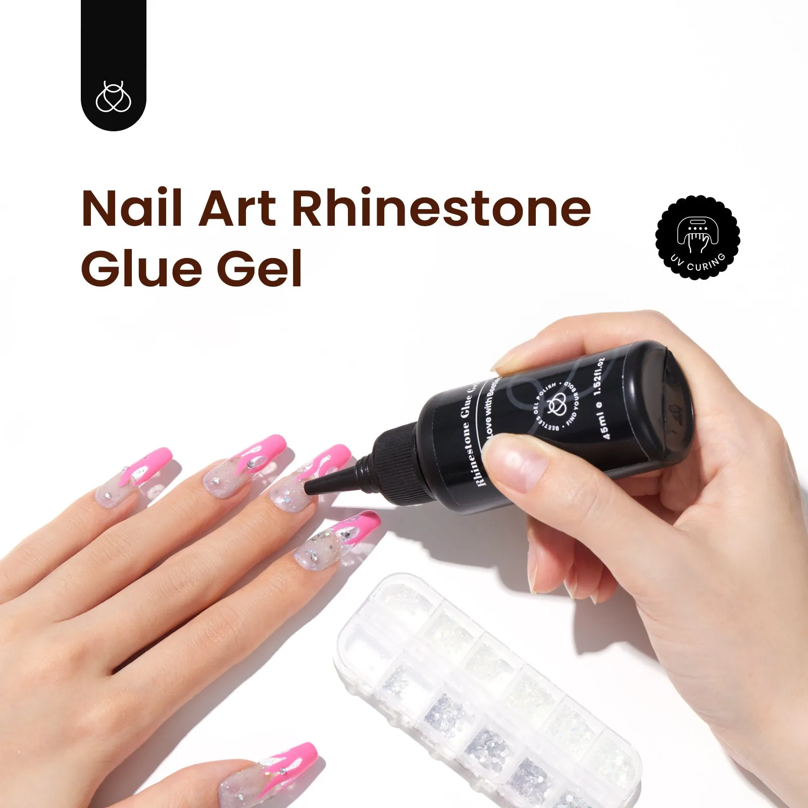 Super Sticky Nail Art Rhinestone Glue Gel | 45ML