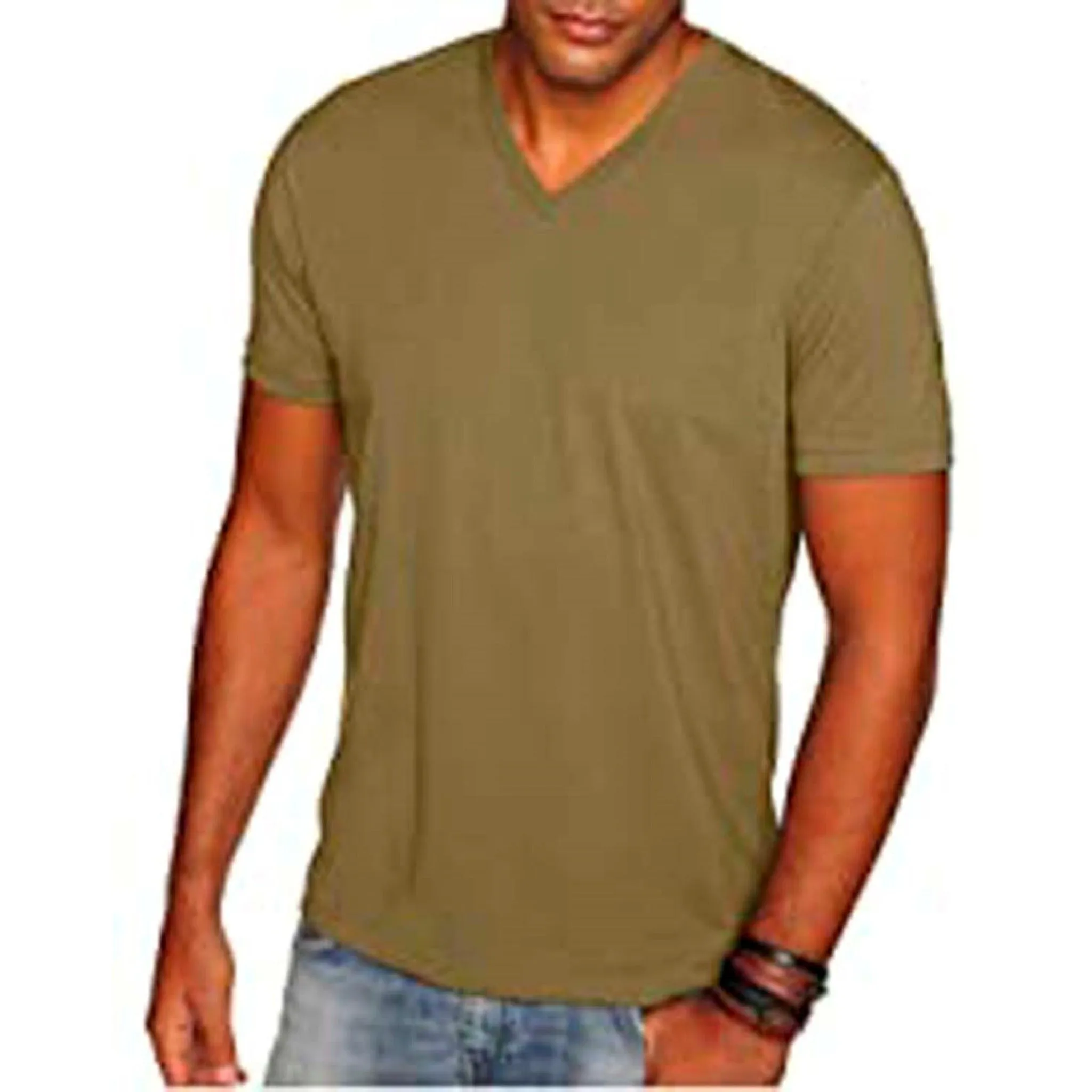 The Next Level Mens sueded V neck T-Shirt