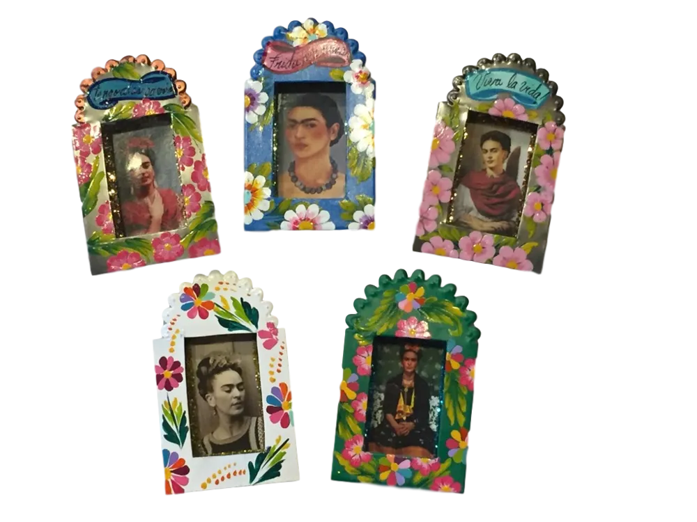 Tin Nicho: Painted Frida (Small)