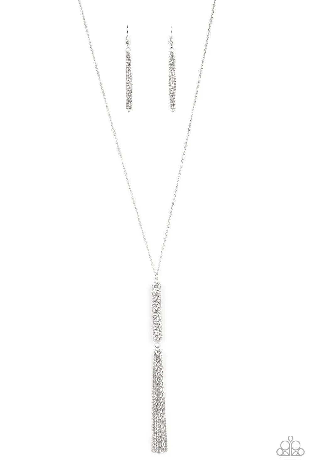 Towering Twinkle - White Paparazzi Necklace