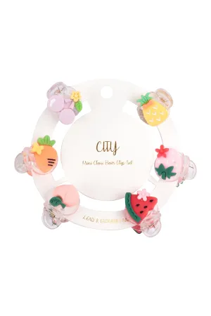 TROPICAL FRUITS CLAW PIN SET HAIR ACCESSORIES